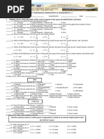 2ND Periodical Examination in Mathematics 11