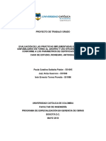 Evaluación de Las Practicas Implementadas en Viviendas Unifamiliares en Torno Al Ahorro y Uso Eficiente Del Agua