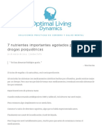 7 Nutrientes Importantes Agotados Por Las Drogas Psiquiátricas - Dinámica de Vida Óptima