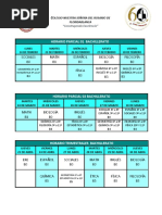 Horario Parciales y Trimestral P1 Ministros