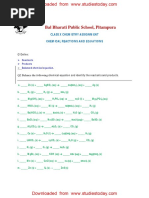 CBSE Class 10 Chemistry Worksheet - Chemical Reactions and Equations