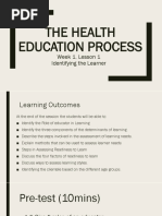 The Health Education Process Week 1