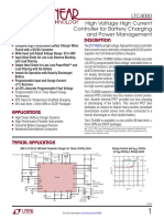 LTC4000-High Voltage High Current CTRL For Battery Charging and Power Management