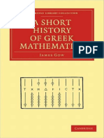 1884-A SHORT HISTORY OF GREEK MATHEMATICS-James-Gow PDF