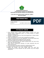 2020 Soal Paket 1 Matematika Tahun Pelajaran 20192020 Ok