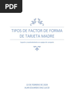 Tipos de Factor de Forma de Tarjeta Madre