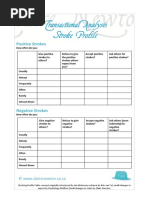 Transactional Analysis Stroke Profile Worksheet