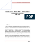 Inversion en Educacion y Crecimiento Economico en Perú