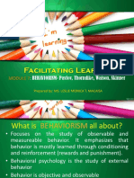 Facilitating Learning-BEHAVIORISM