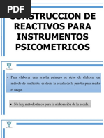 Construcción de Reactivos para Instrumentos Psicometricos