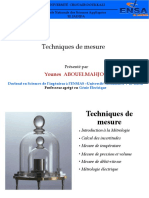 Techniques de Mesure - Support de Cours