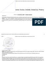 The Models of The Universe - Exodus, Aristotle, Aristarchus, Ptolemy and Copernicus - Site Title