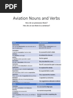 Aviation Nouns and Verbs