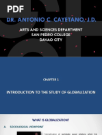 Chapter 1 - Introduction To The Study of Globalization