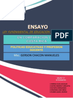 Ensayo Comparacion Ley Fundamental de Honduras y Costarica