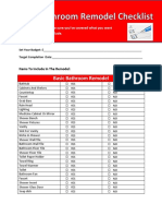 Bathroom Remodel Checklist