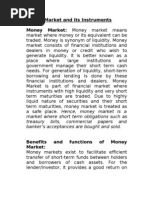 Money Market and Its Instruments