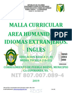 Malla Curricular Area de Ingles 2019 PDF