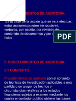 2.0 Procedimientos de Auditoria