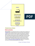 Manufacturing Methods:: Batch Production