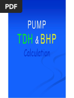 Pump TDH & BHP