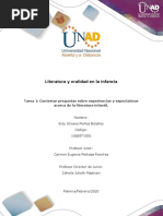 Tarea 1 - Contestar Preguntas Sobre Experiencias y Expectativas Acerca de La Literatura Infantil