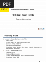 Course Information T1 2020 1