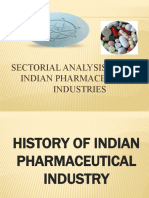 Sectorial Analysis of The Indian Pharmaceutical Industries