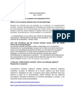 Psicopatologia, Foro de Discusion