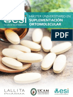 Master Universitario en Suplementacion Ortomolecular