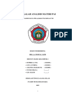 Makalah Analisis Materi Pai