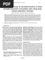 Experimental Study On The Determination of Shear Strength Parameter of Bouldery Soils Using Large Triaxial Calibration Chamber PDF