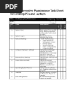 Sample Preventive Maintenance Task Sheet