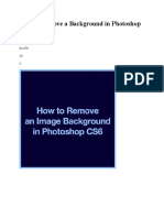 How To Remove A Background in Photoshop CS6