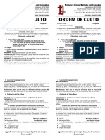 ORDEM DE CULTO 04-03-2020 - QUARTA-FEIRA-As Nossas Orações - Repetição de Palavras - Mateus 6.7-8