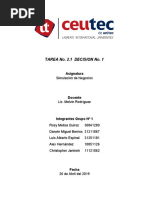 Tarea No. 2.1 Decisión No. 1