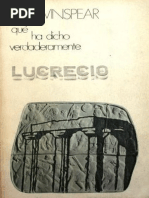 Winspear, A. D. - Qué Ha Dicho Verdaderamente LUCRECIO