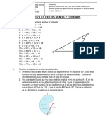 Ley Del Seno y Coseno Ejercicios