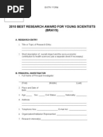 2010 BRAYS Entry Form