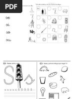 Actividades Letra S Tamaño Carta