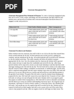 spd-590 Classroom Management Plan