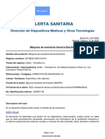 Alerta No 023 2020 Maquina de Anestesia General Electric