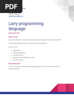 Larry Programming Language Design