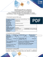 Guía de Actividades y Rúbrica de Evaluación - Tarea 1 - Fundamentos de Campo Electrostático