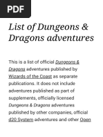 List of Dungeons & Dragons Adventures - Wikipedia