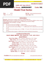 JRF Mock Test - Agronomy-No Answer