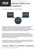 Difference Between Written and Unwritten Constitution - Key Differences