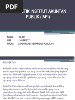 Kode Etik Institut Akuntan Publik Power Point