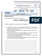 EXAMEN ETICA 6° Nivelación