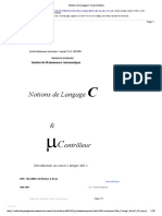 Notions de Langage C & ΜContrôleur